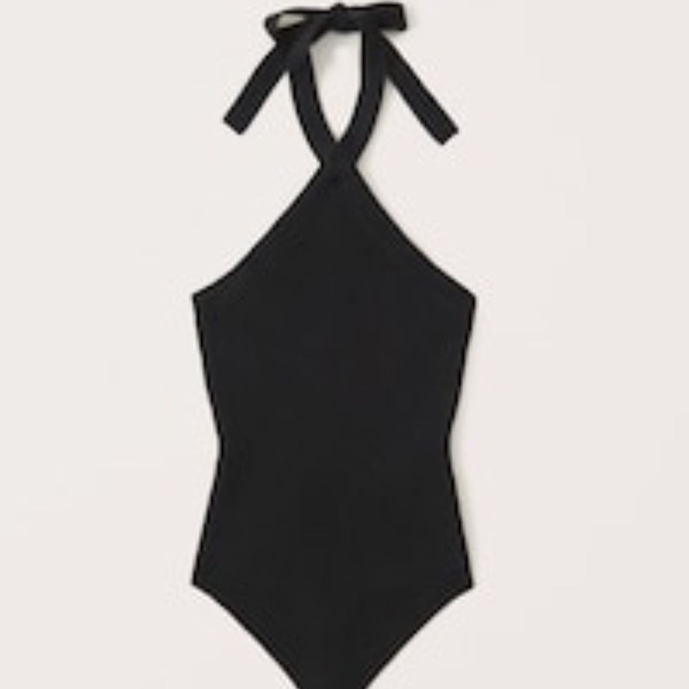 ABERCROMBIE & FITCH Twist-Front Halter Bodysuit SZ SMALL